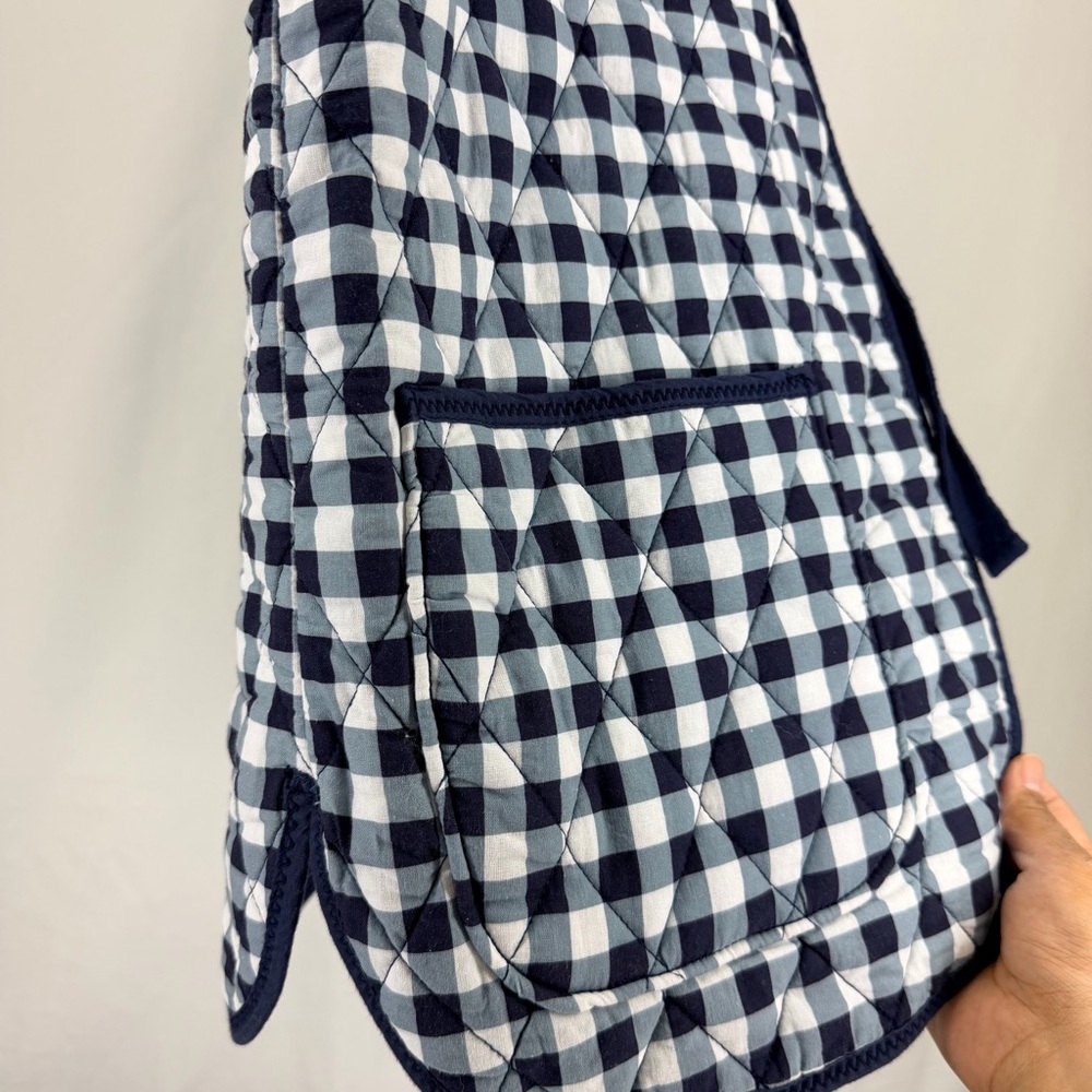 Free People Claudine Quilted Vest Gingham Tie-Front Medium 100% Cotton - Picture 7 of 12
